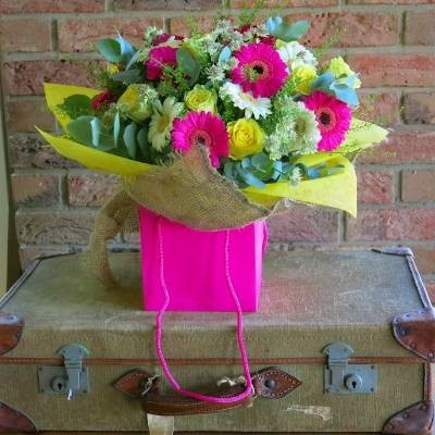 Vibrant Hessian Bouquet