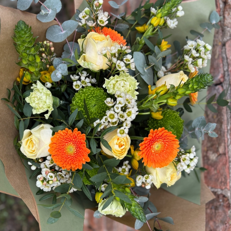 Mother's day hamper with flowers, wine and chocolate available for delivery in Darlington and nationwide. 