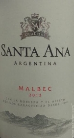 Santa Ana Malbec 2017 Mendoza