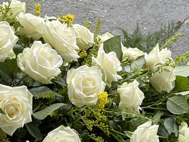 Rose Coffin Spray
